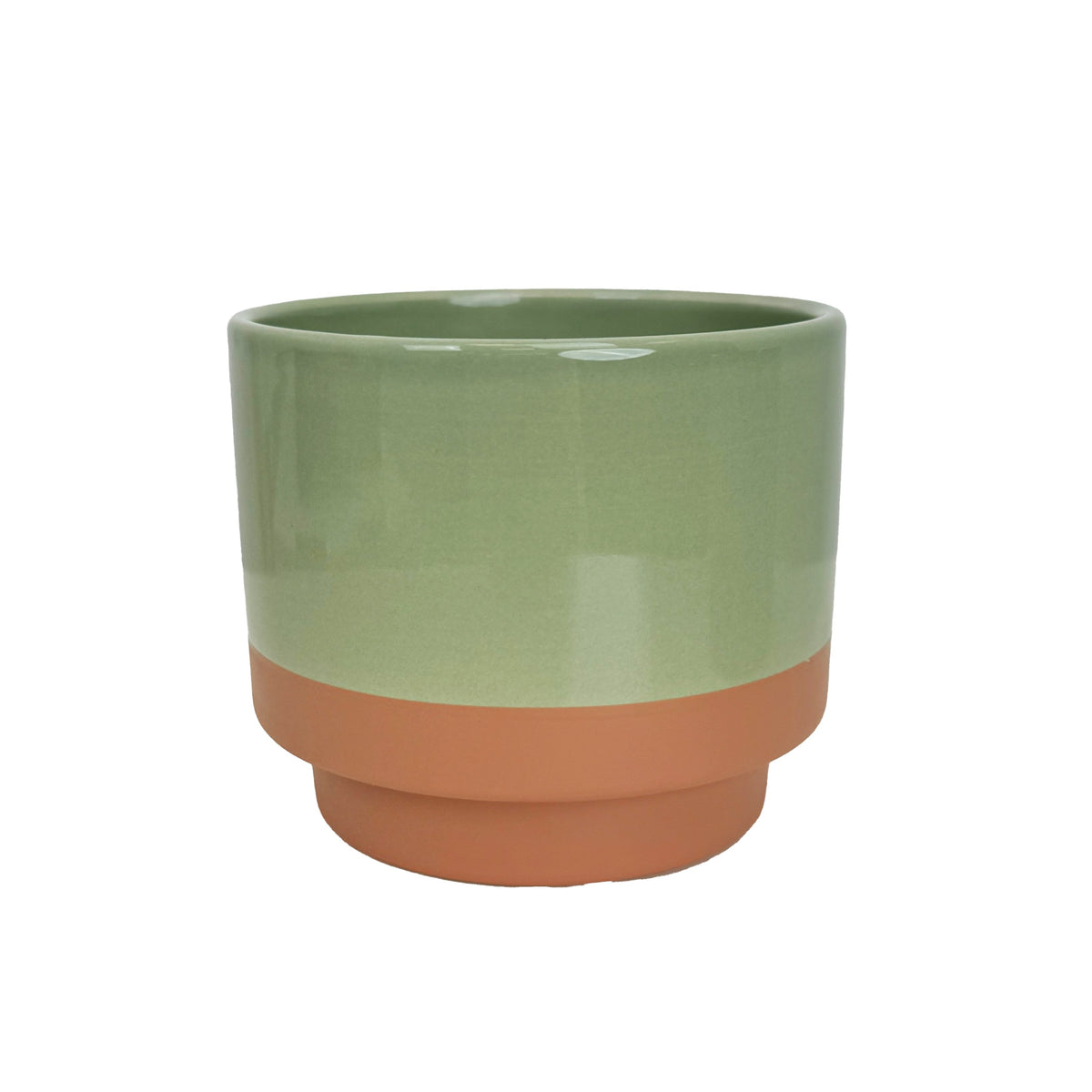 Fondia Ceramic Plant Pot - Green
