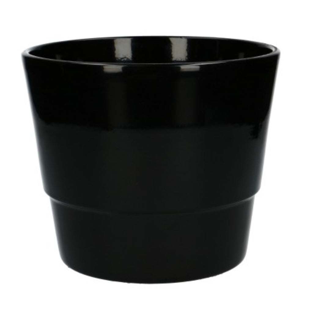Black Basic Ceramic Plant Pot