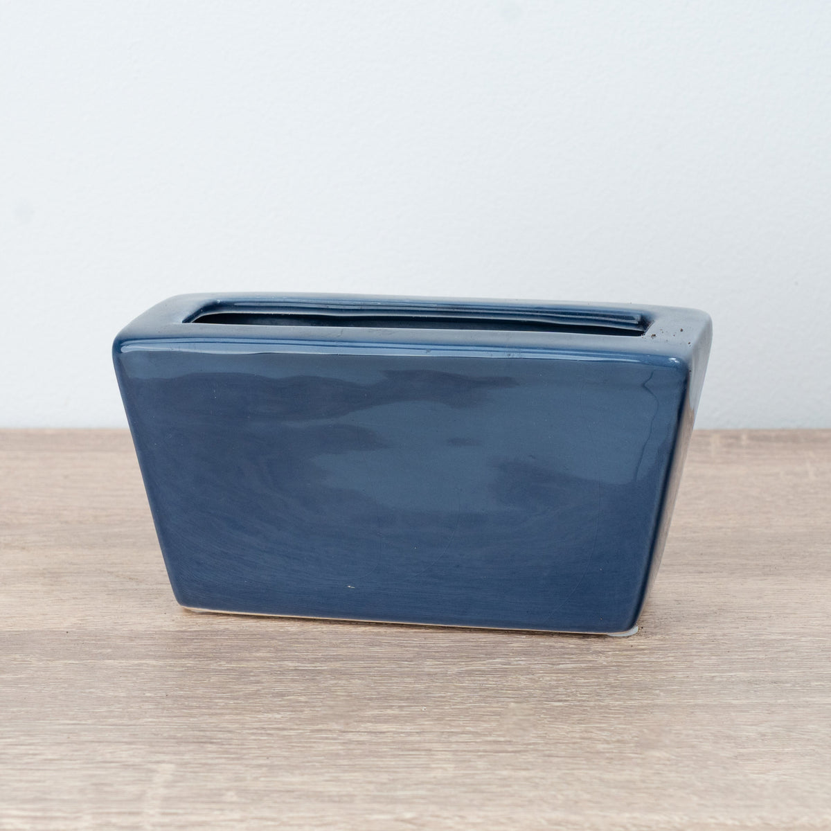 Lucky Bamboo Slim Ceramic Plant Pot - Blue
