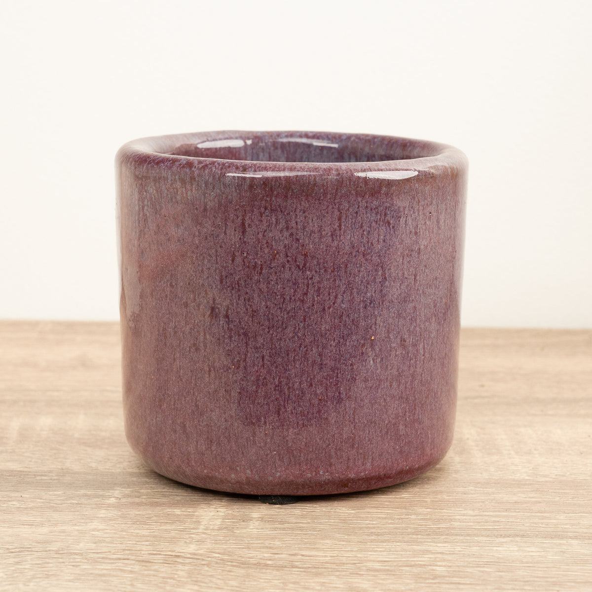 Javea Ceramic Plant Pot - Glazed Plum