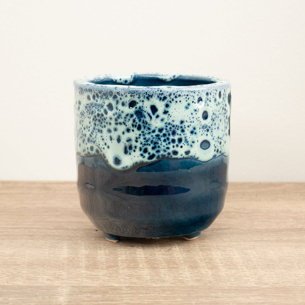 Reactive Glaze Pot - Sapphire