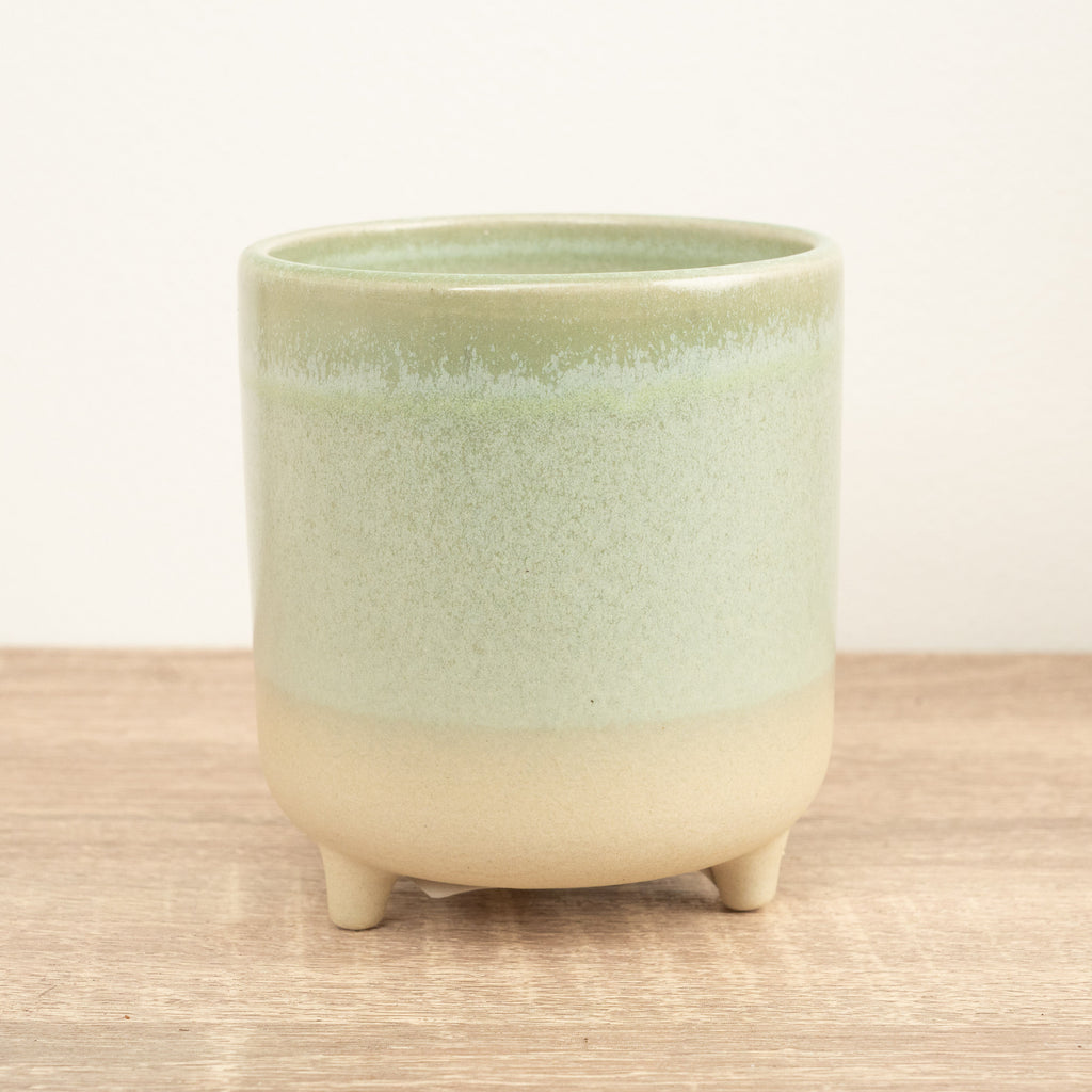 Jolie Matte Ceramic Plant Pot - Mint Green