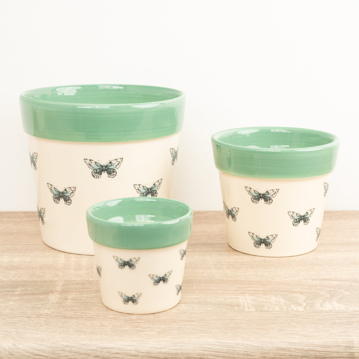 Butterfly Pot - Mint Green