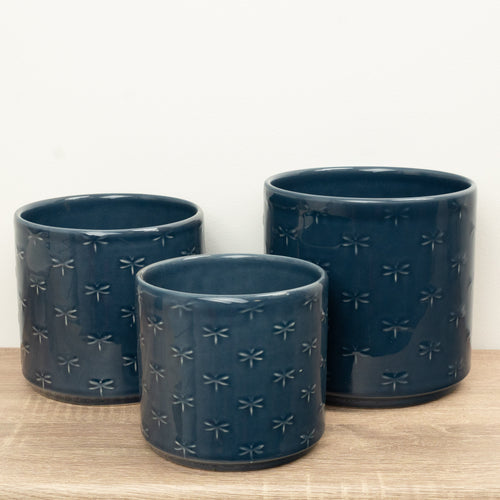 Arley Ceramic Plant Pot - Blue
