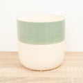 Metia Ceramic Plant Pot - Minimal Green