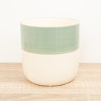 Metia Ceramic Plant Pot - Minimal Green