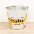 Happy Easter Pot - Metallic Silver