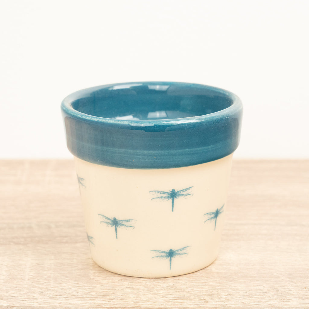 Dragonfly Pot - Ocean Blue