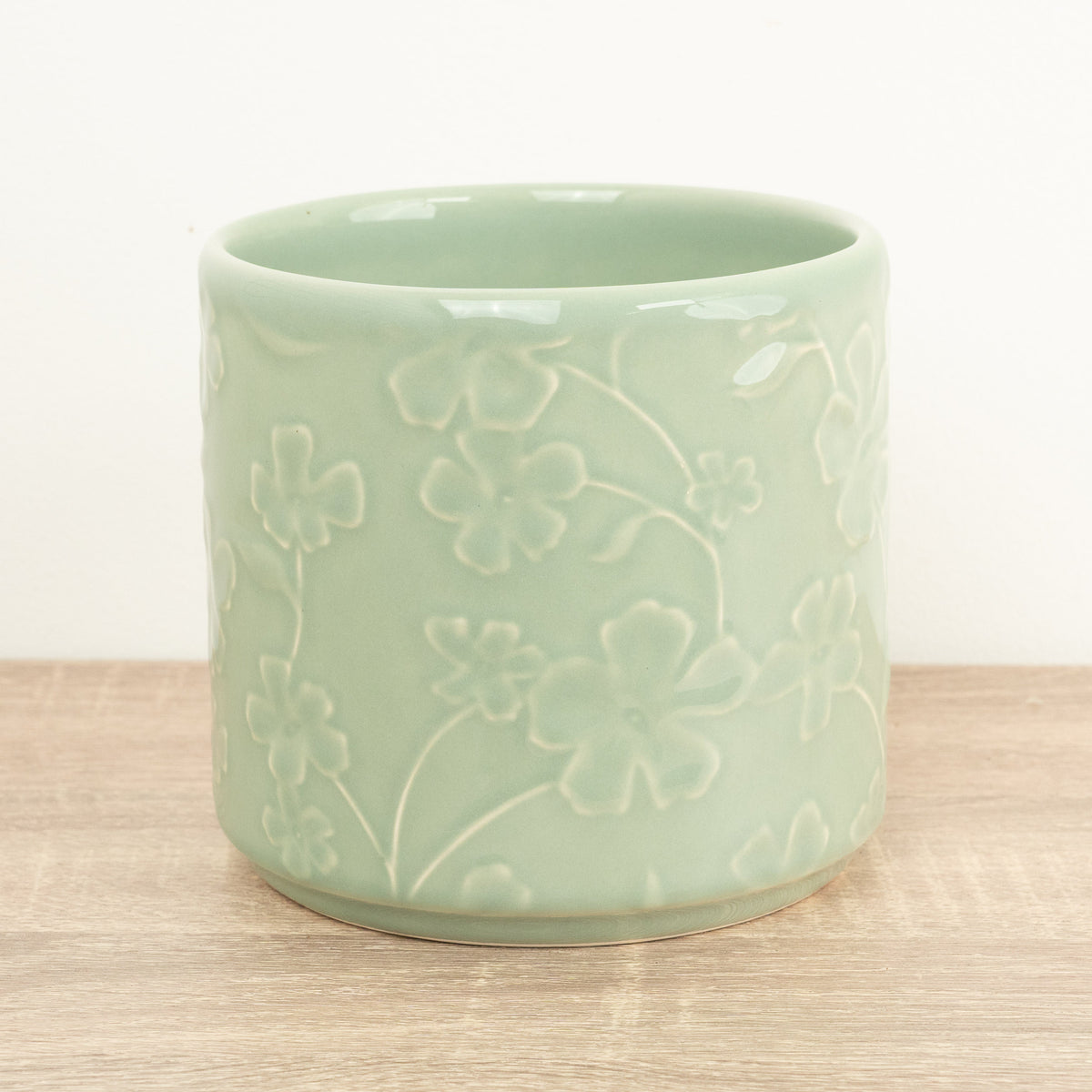 Betsy Floral Pot - Mint