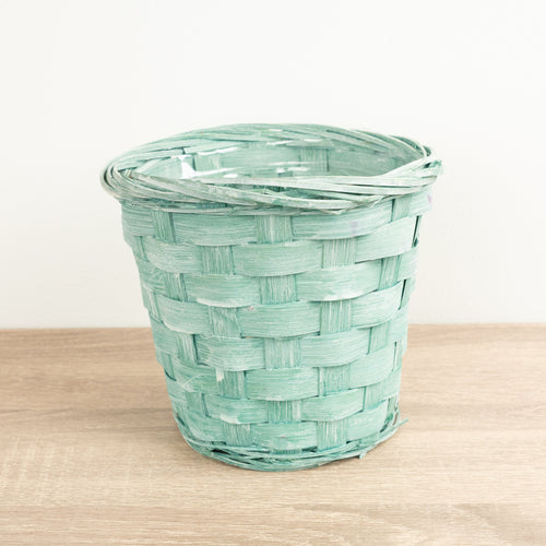 Bamboo Plant Basket - Green