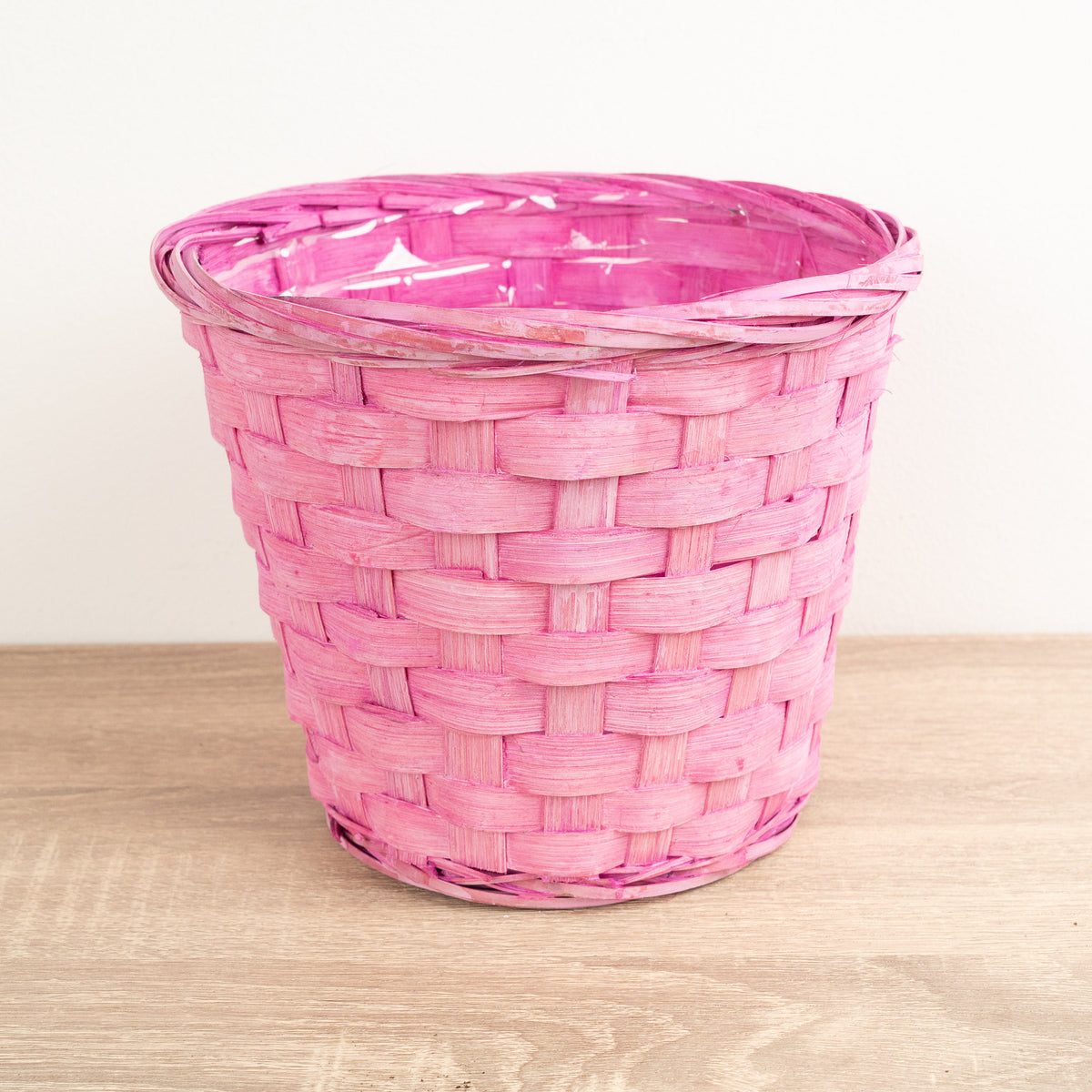 Bamboo Plant Basket - Pink