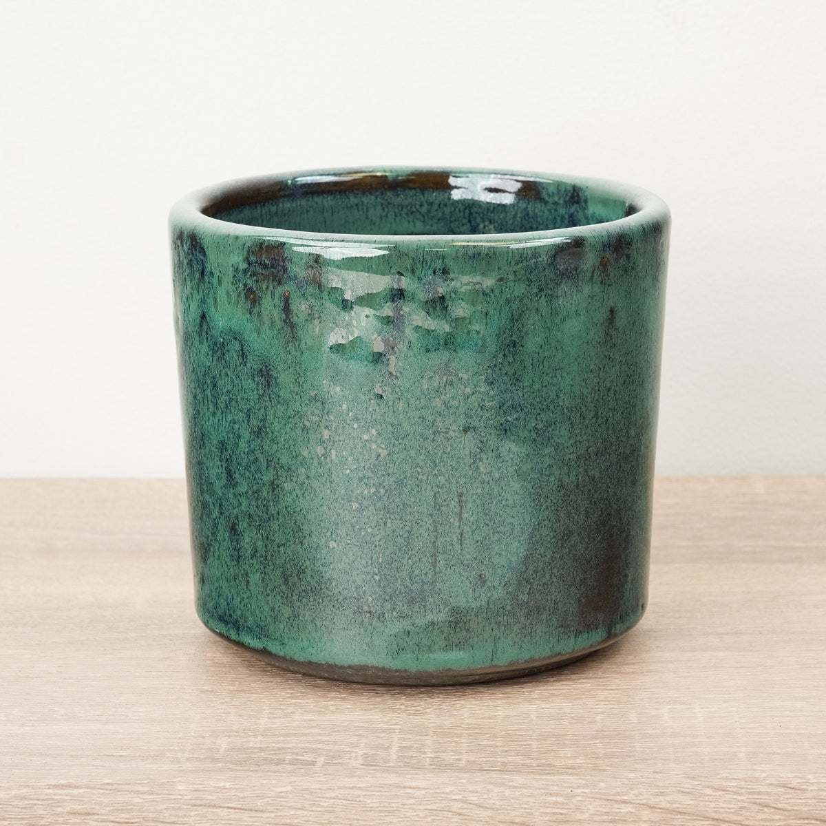 Javea Ceramic Plant Pot - Glazed Green