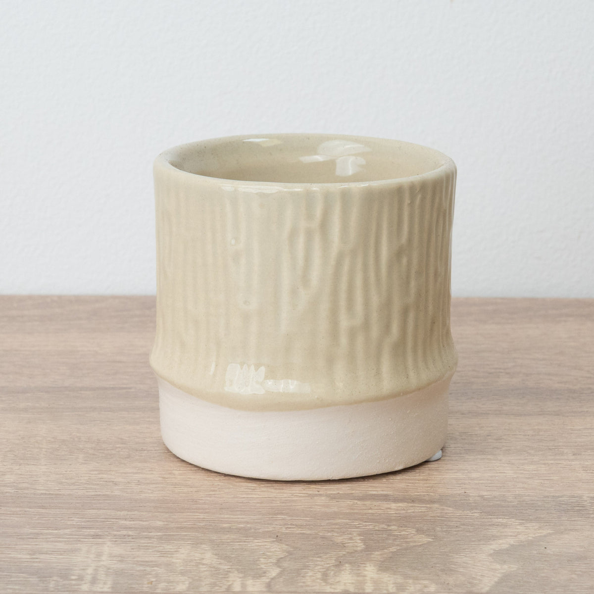 Big Dipped Top Plant Pot - Oatmeal