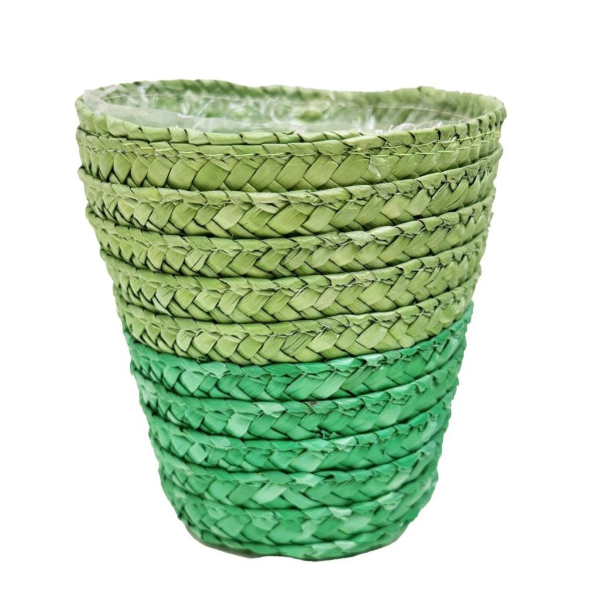A wonderfully distinct, vibrant Green Woven Houseplant pot that is perfect for showcasing your houseplant & keeping it as comfortable as possible.
