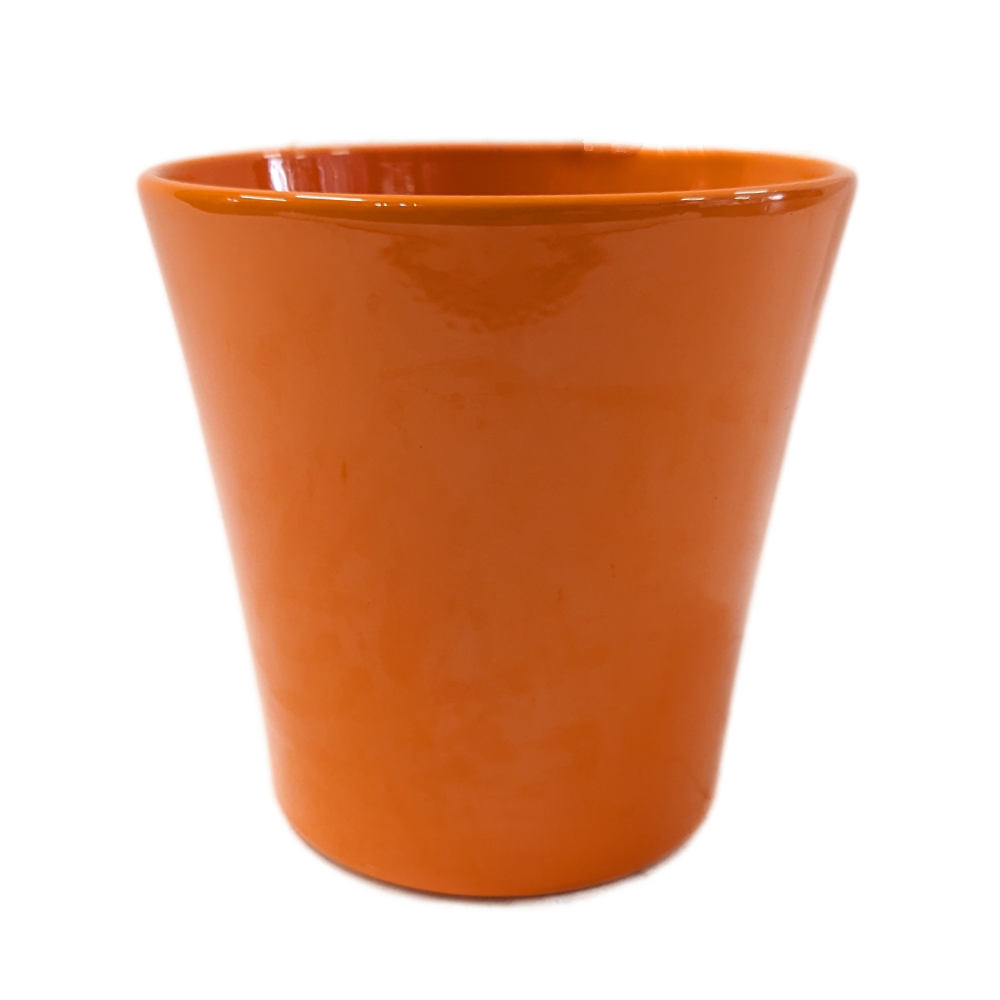 Orange Fiesta Plant Pot