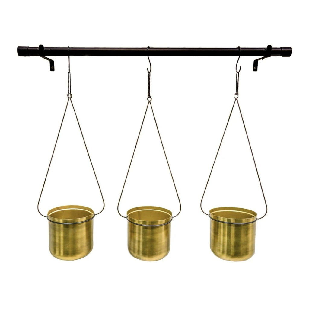 Hanging Planters - Gold & Black