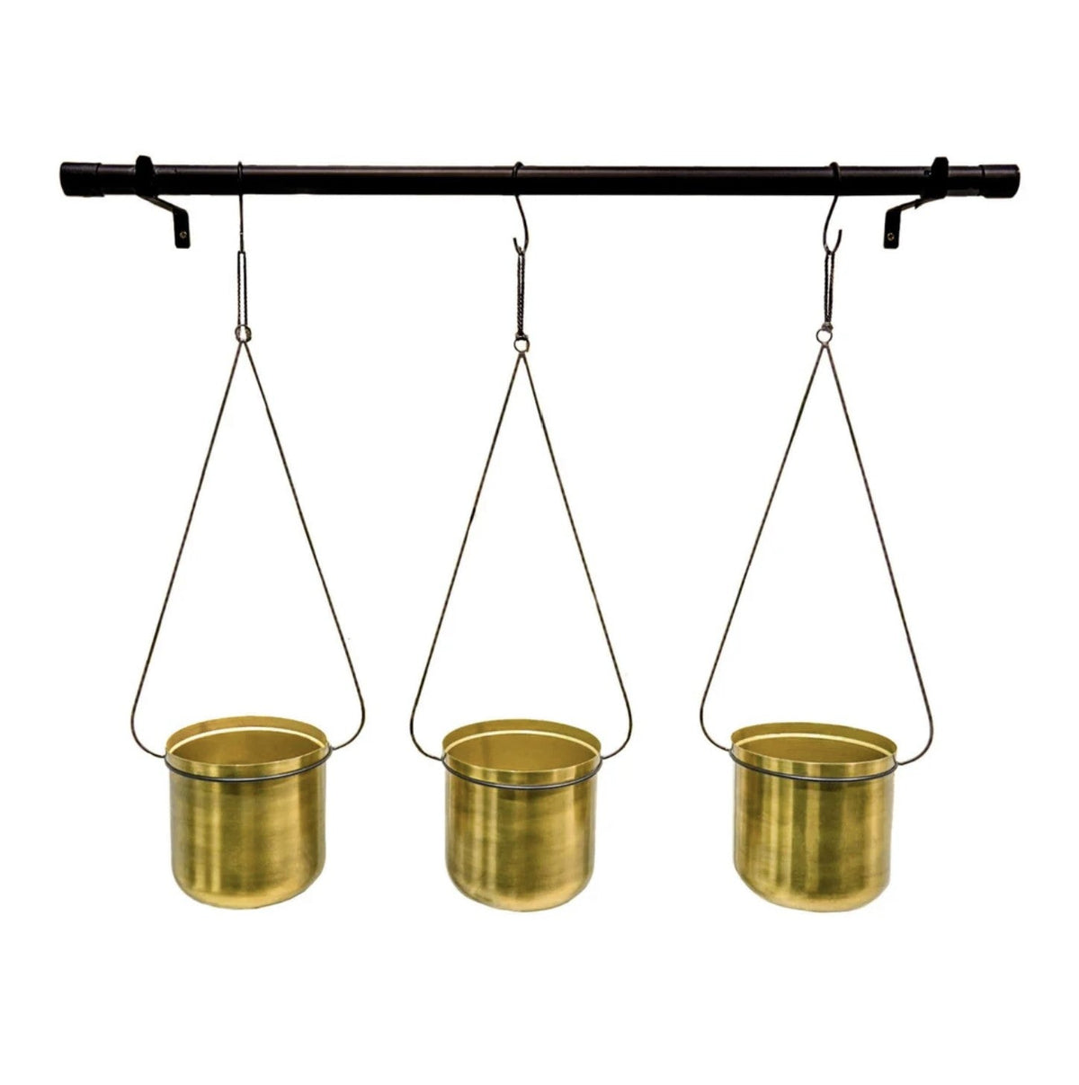 Hanging Planters - Gold & Black