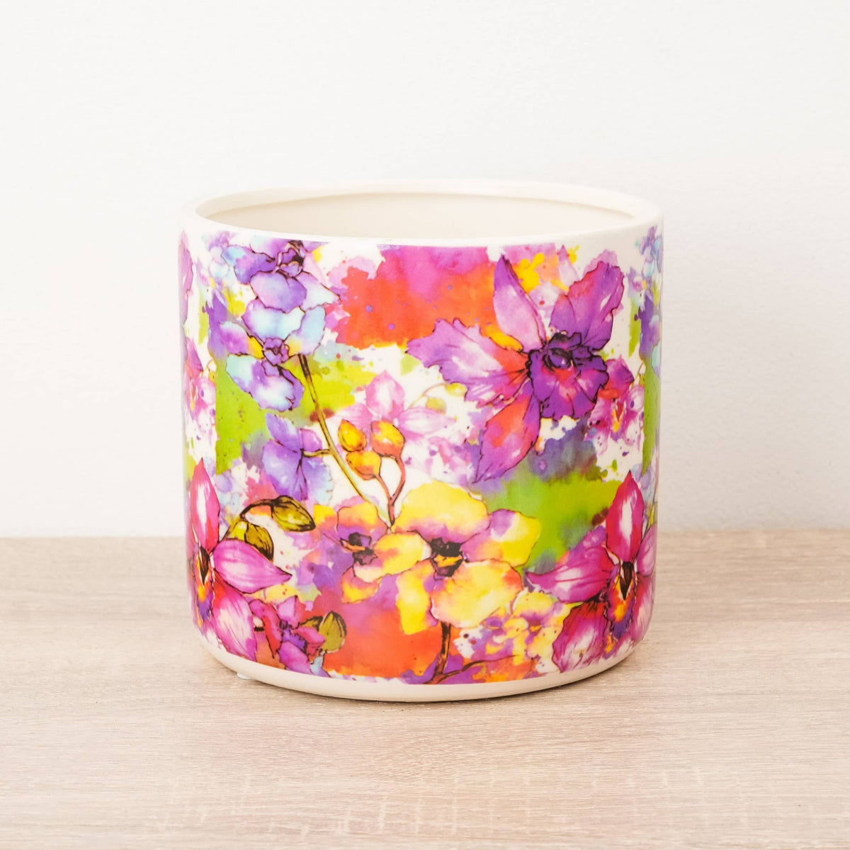 Summer Meadow Ceramic Pot for Indoor Plants 
