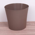 A superb, minimalist taupe plastic plant pot cover - perfect for showcasing your plant and keeping it comfortable. 
