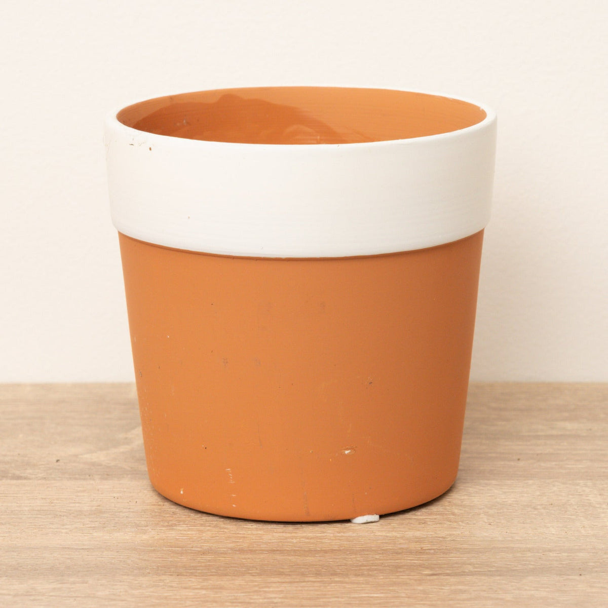 A stunning Cottage Garden ceramic pot with a white rim - perfect for adding a decorative flourish indoors with all sorts of houseplant varieties!