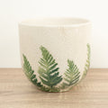 A stunningly decorative ceramic houseplant pot with a distinct white base and green fern pattern, these Veneto pots are ideal for showcasing your plants and adding a vibrant touch wherever they go! Available whilst stocks last.