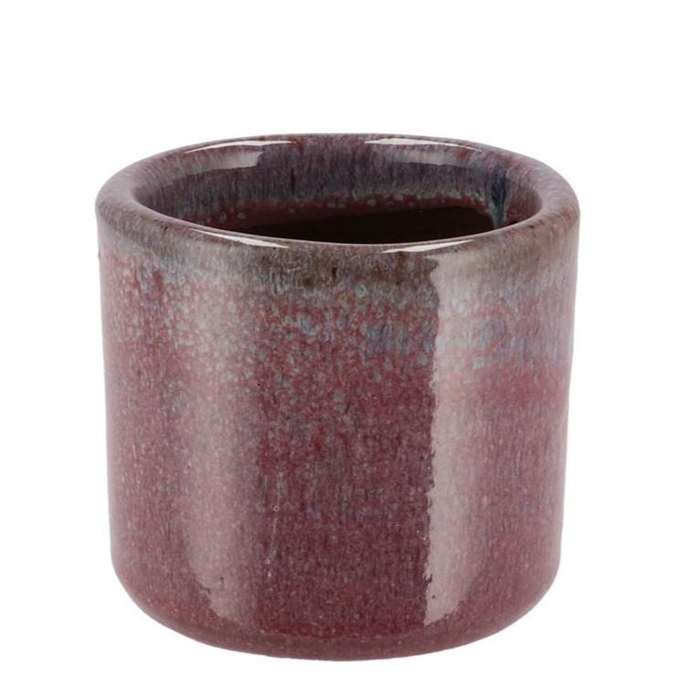 Javea Ceramic Plant Pot - Glazed Plum