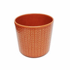 Chevron Ceramic Plant Pot - Sienna