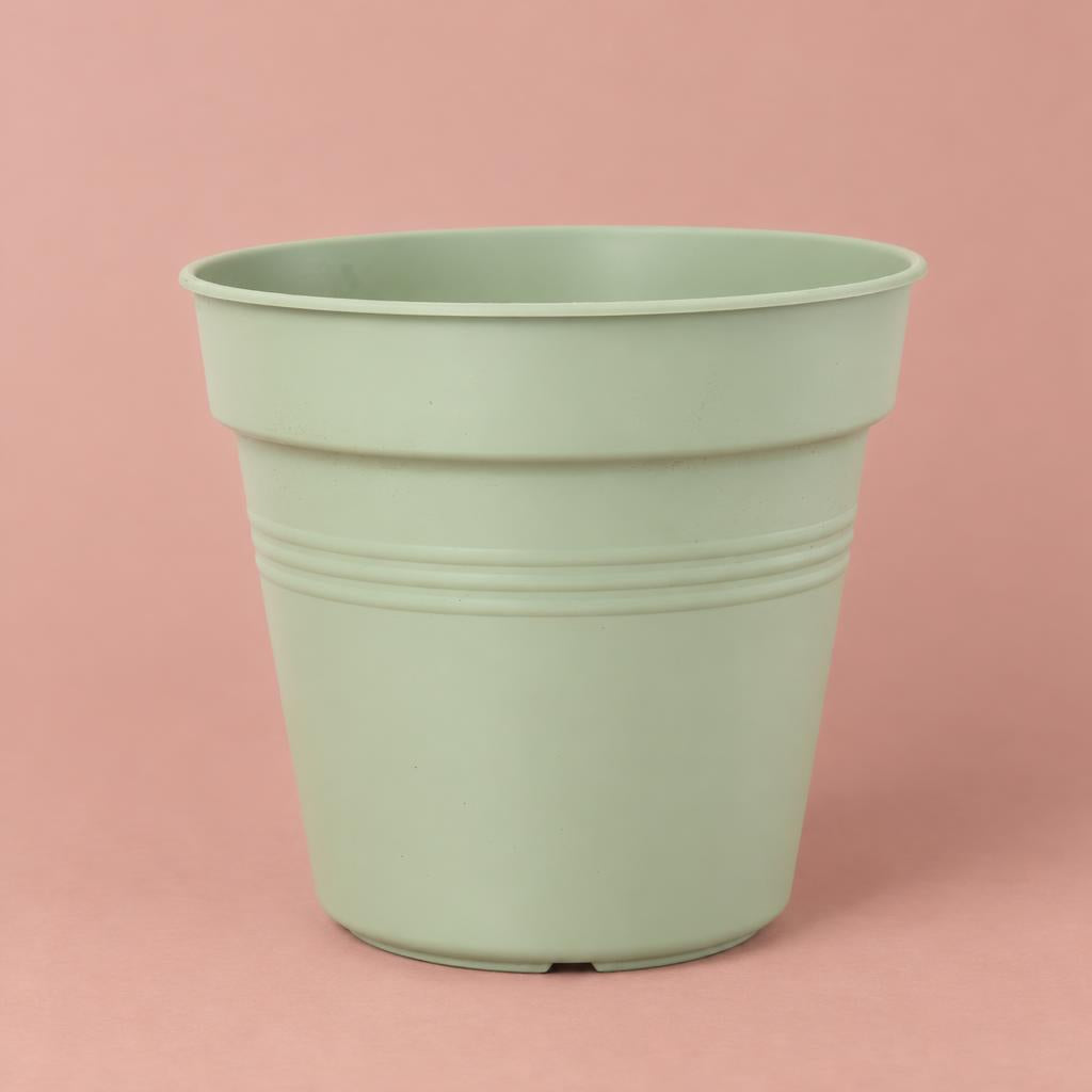 Grow plant pot in pastel green