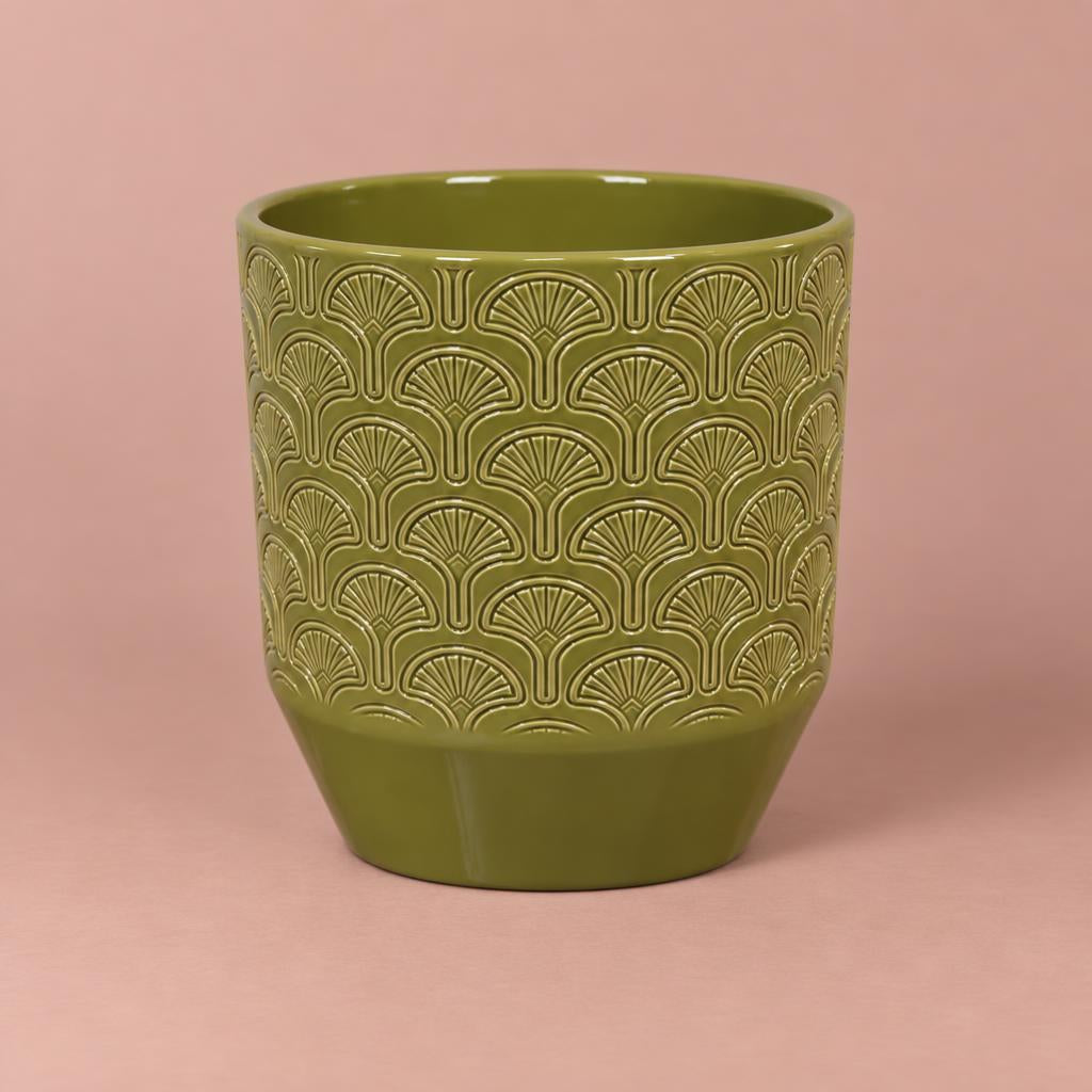 Tirza plant pot in Pistache Green