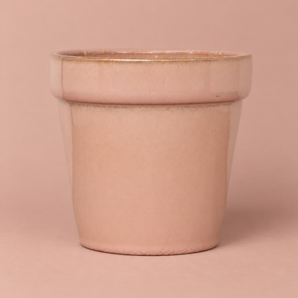 Dulci Reactive plant pot in soft blush