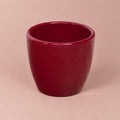 Simplicity ceramic plant pot in Gloss Red Wine