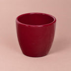 Simplicity ceramic plant pot in Gloss Red Wine