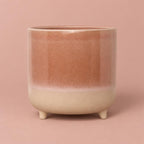 Jolie Matte ceramic pot in rose with small feet