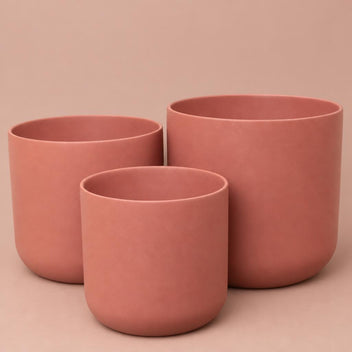 Lisbon plant pot in Blush Rose