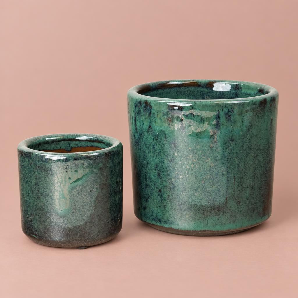 Javea Indoor Plant Pot | Glazed Green