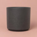 Leon plant pot in Granite with a deep grey static pattern