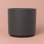 Leon plant pot in Granite with a deep grey static pattern
