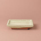 Ivory ceramic bonsai saucer