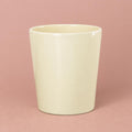 Buttercream pastel yellow ceramic plant pot