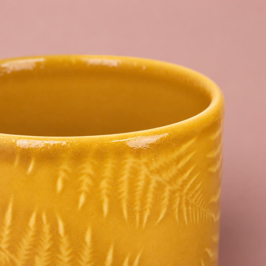 Mustard Orla decorative plant pot