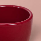 Gloss Red Wine Simplicity pot with a glossy finish