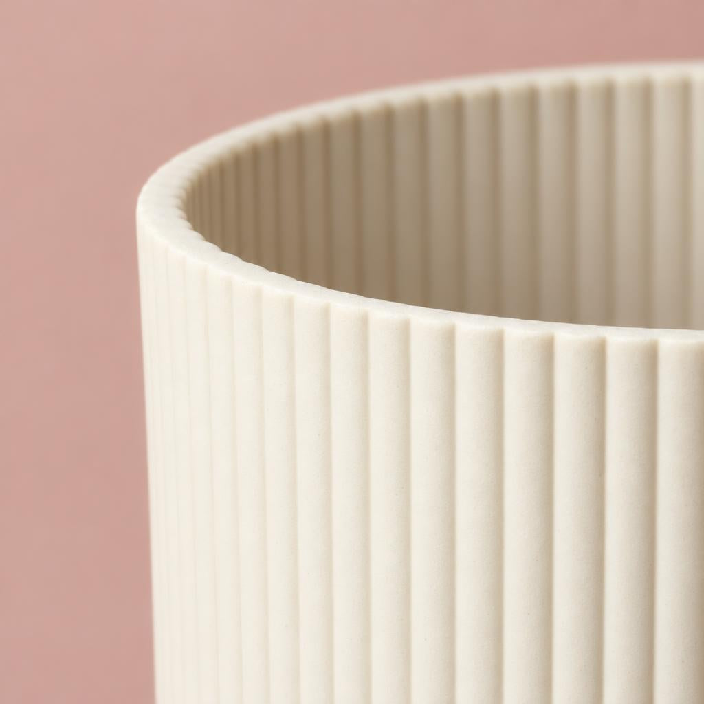 Vibes Fold Indoor Plant Pot | Linen White