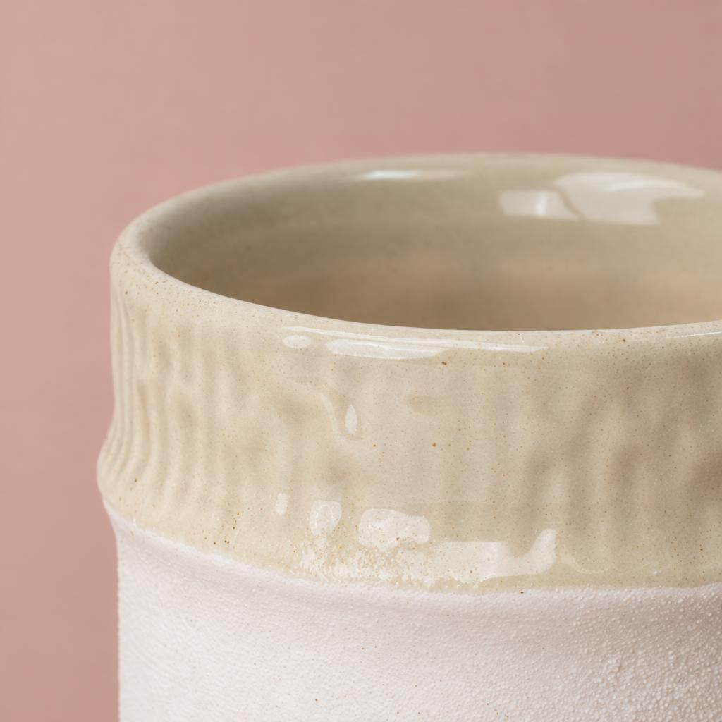 Little Dipped Top Pot Indoor Plant Pot | Oatmeal