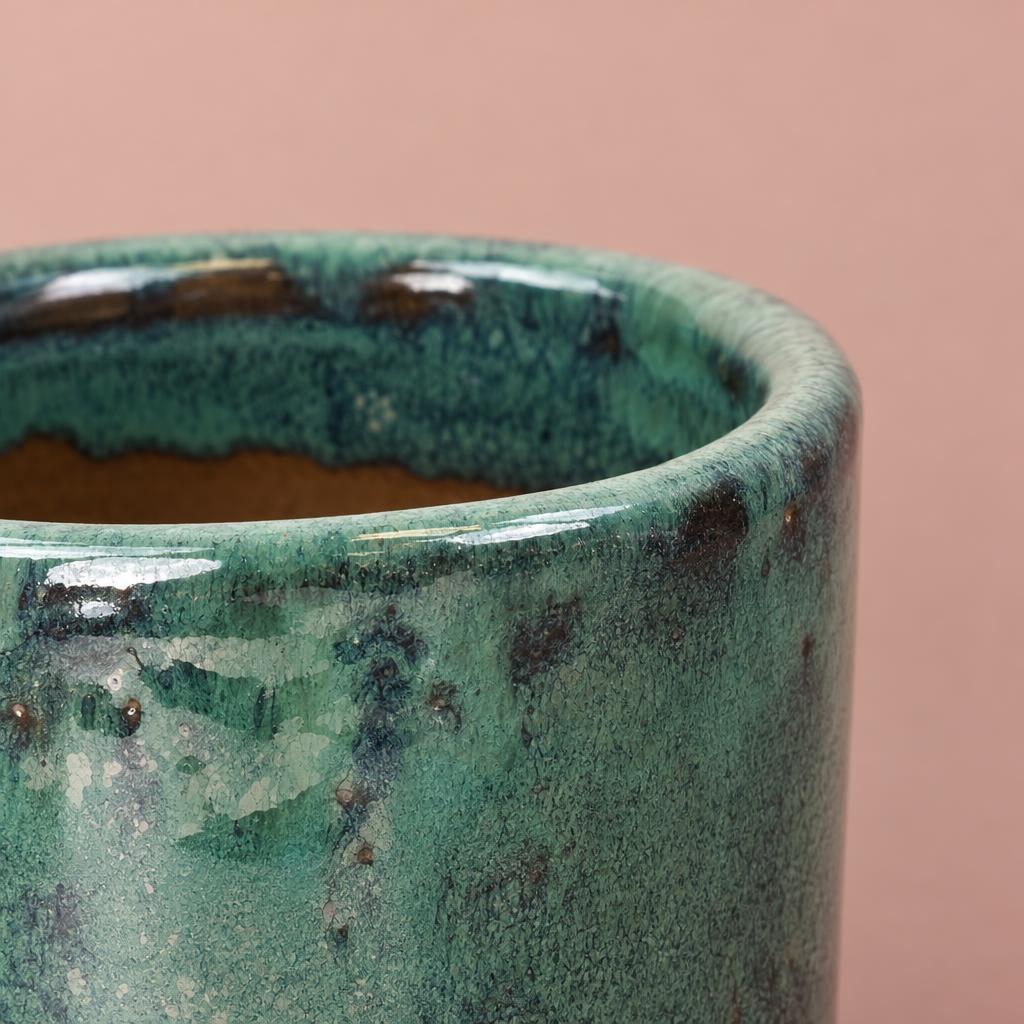 Javea Indoor Plant Pot | Glazed Green