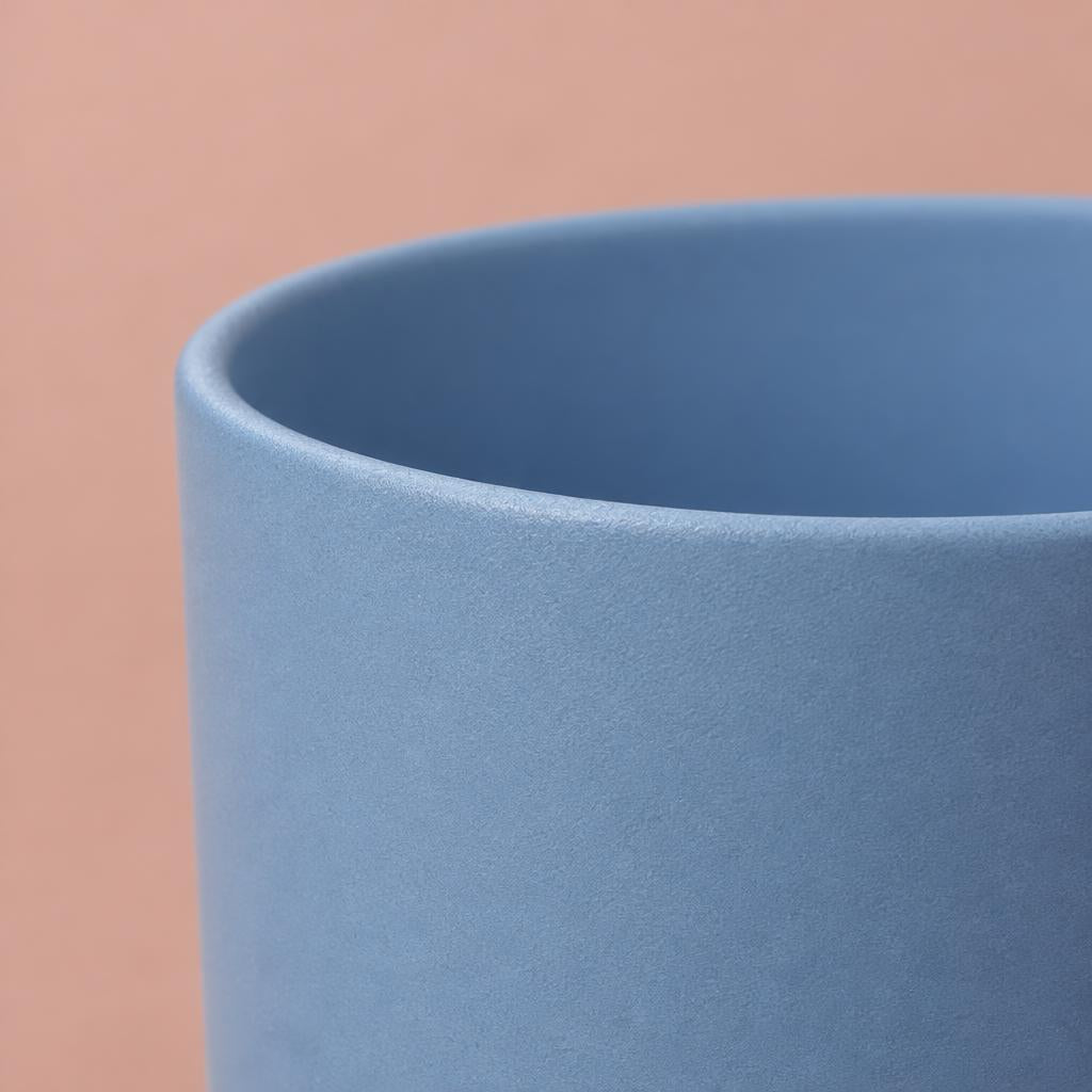 Two Lisbon ceramic plant pots in Powder Blue