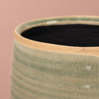 Mint Como pot with rustic decorative pattern