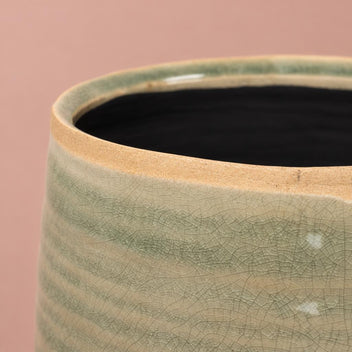Mint Como pot with rustic decorative pattern