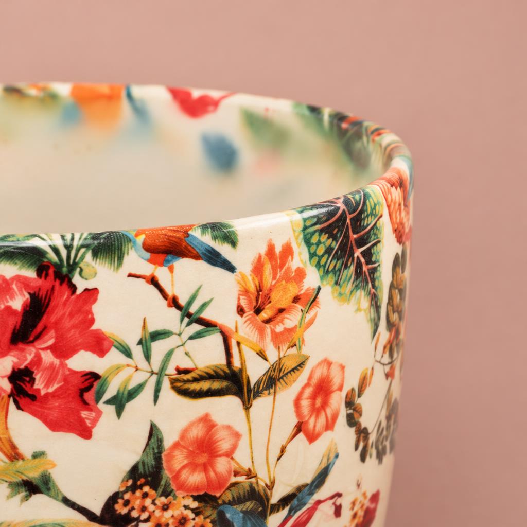 Monza Tropical Parrot decorative pot