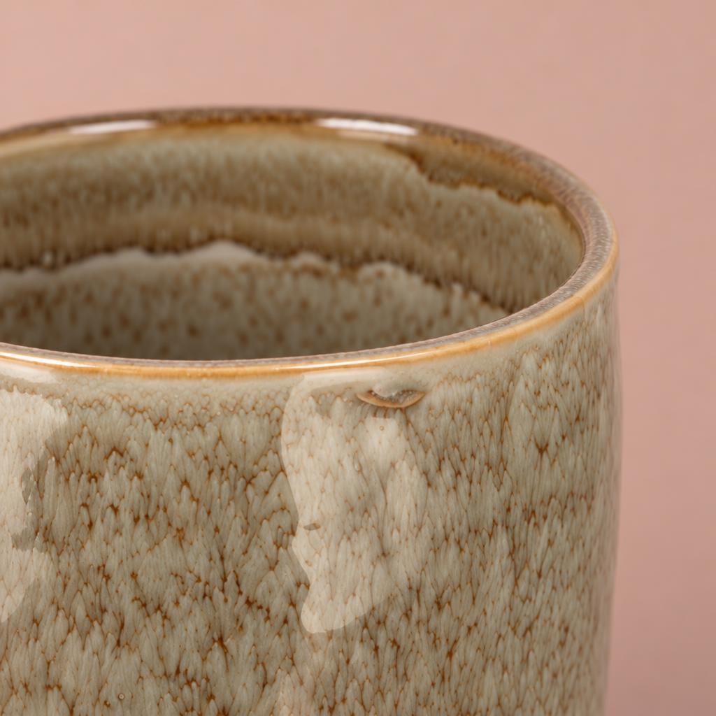Iron Stone Indoor Plant Pot | Sand