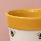 Bumble Bee Pot with a bee pattern